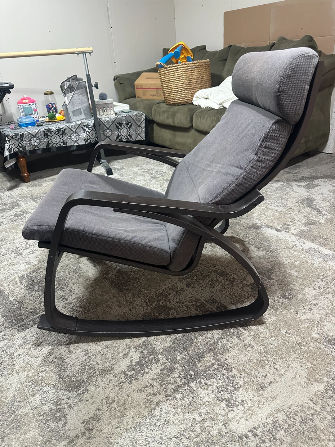 IKEA Poang Rocking Chair Grey - photo 3