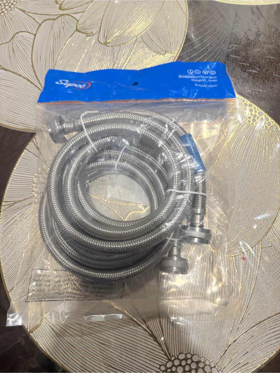 Supco 3/8" x 6' Stainless Steel Inlet Hose 2-Pack - photo 2