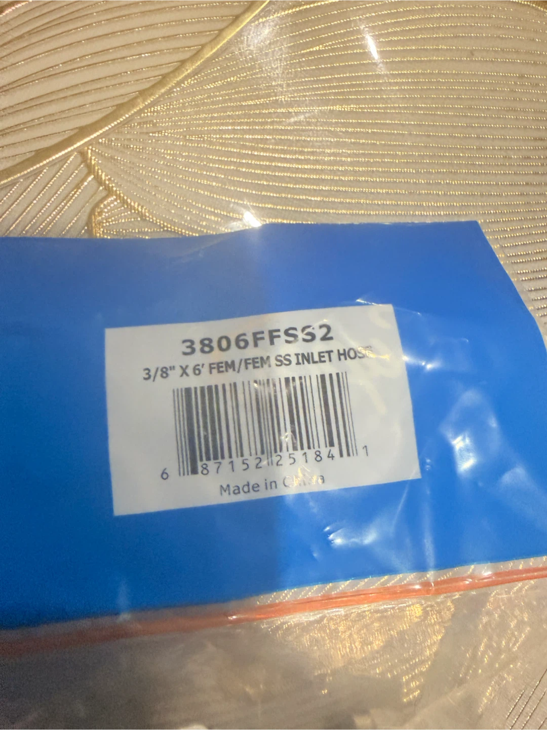 Supco 3/8" x 6' Stainless Steel Inlet Hose 2-Pack - photo 3