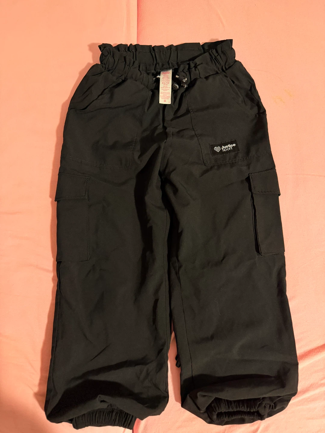 Justice Sport Black Cargo Pants