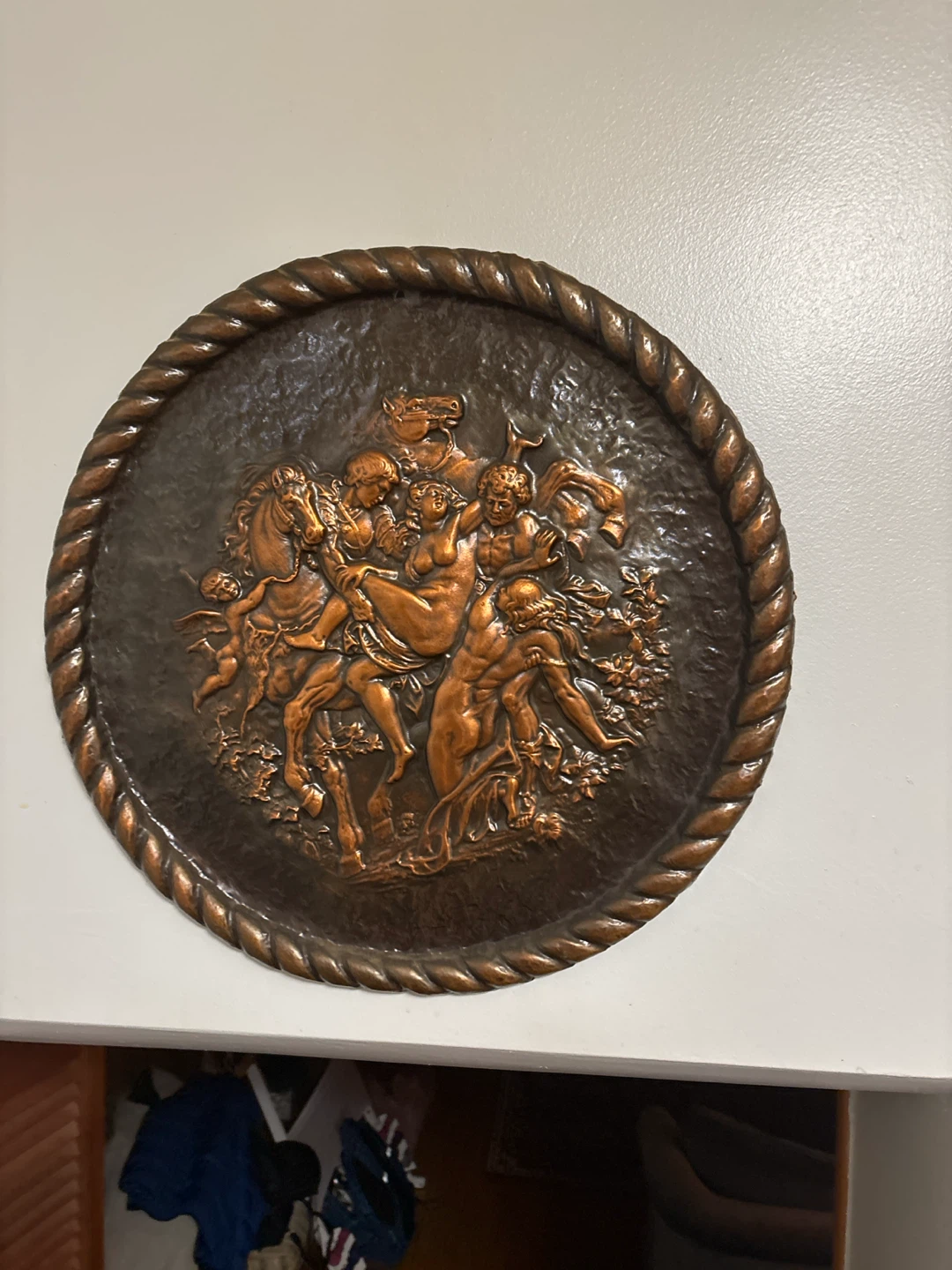 Wall copper plaque