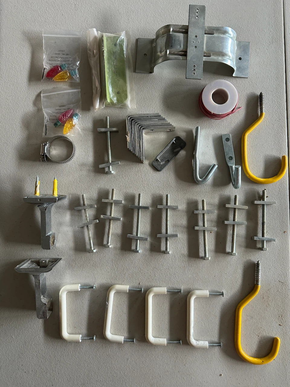 Assorted Hardware and Utility Hooks Lot