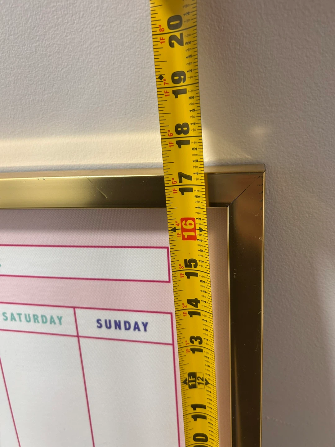 Weekly Schedule Magnetic Dry Erase Board with Gold Frame & - photo 5