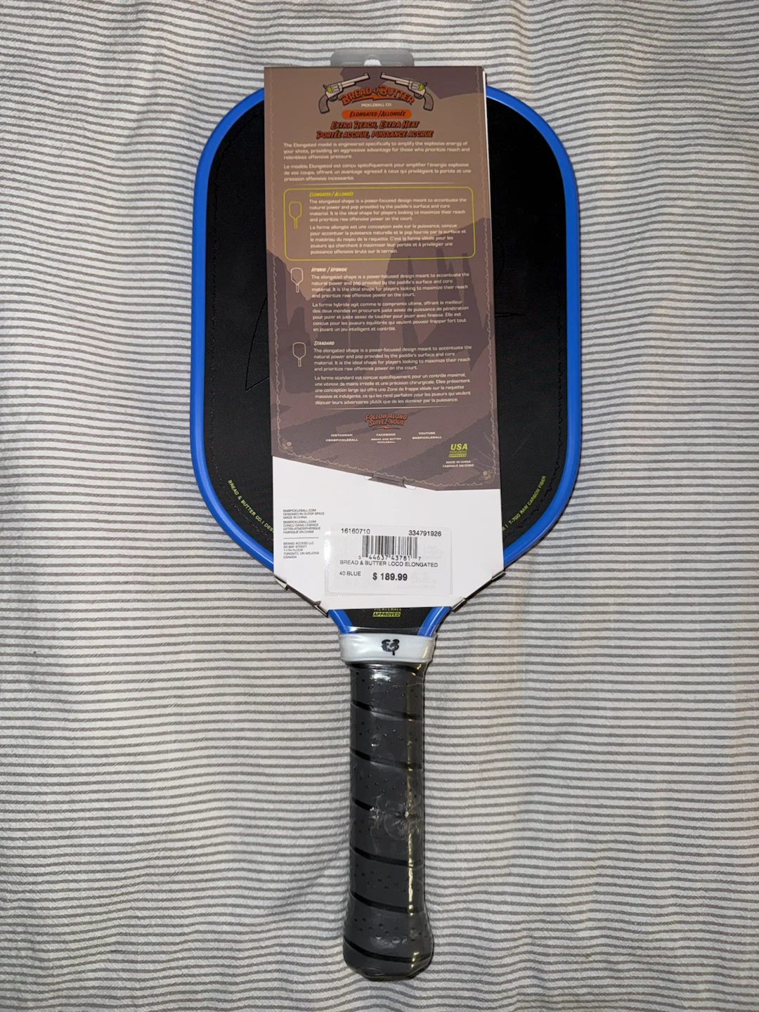 Bread & Butter Loco Elongated Pickleball Paddle Set - photo 3