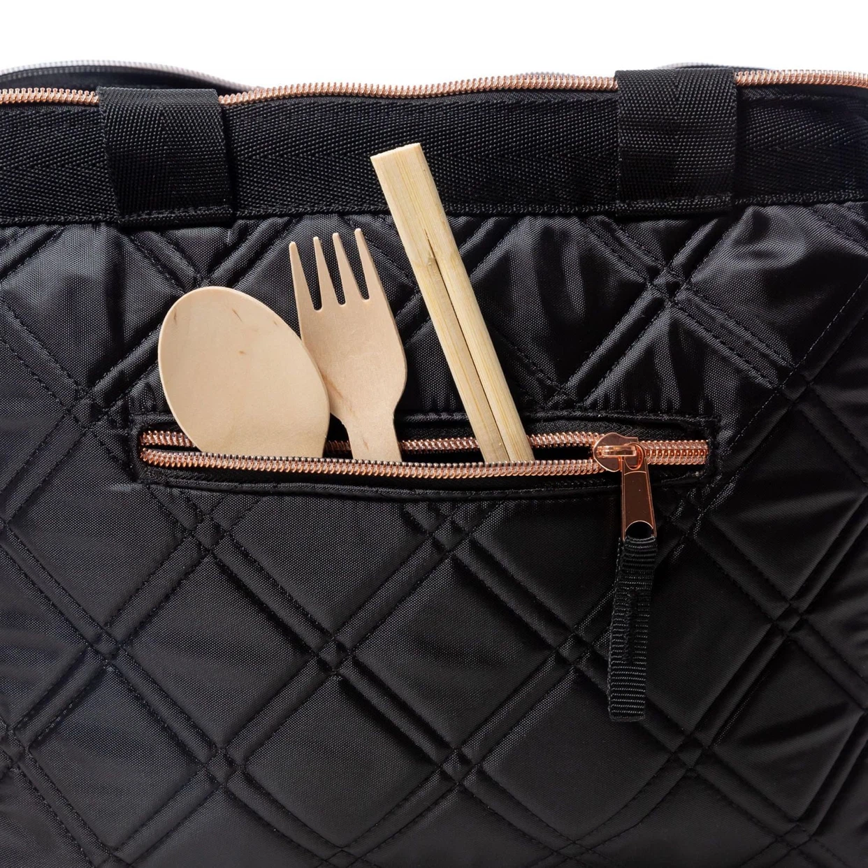 Quilted Insulated Lunch Tote Bag - photo 3
