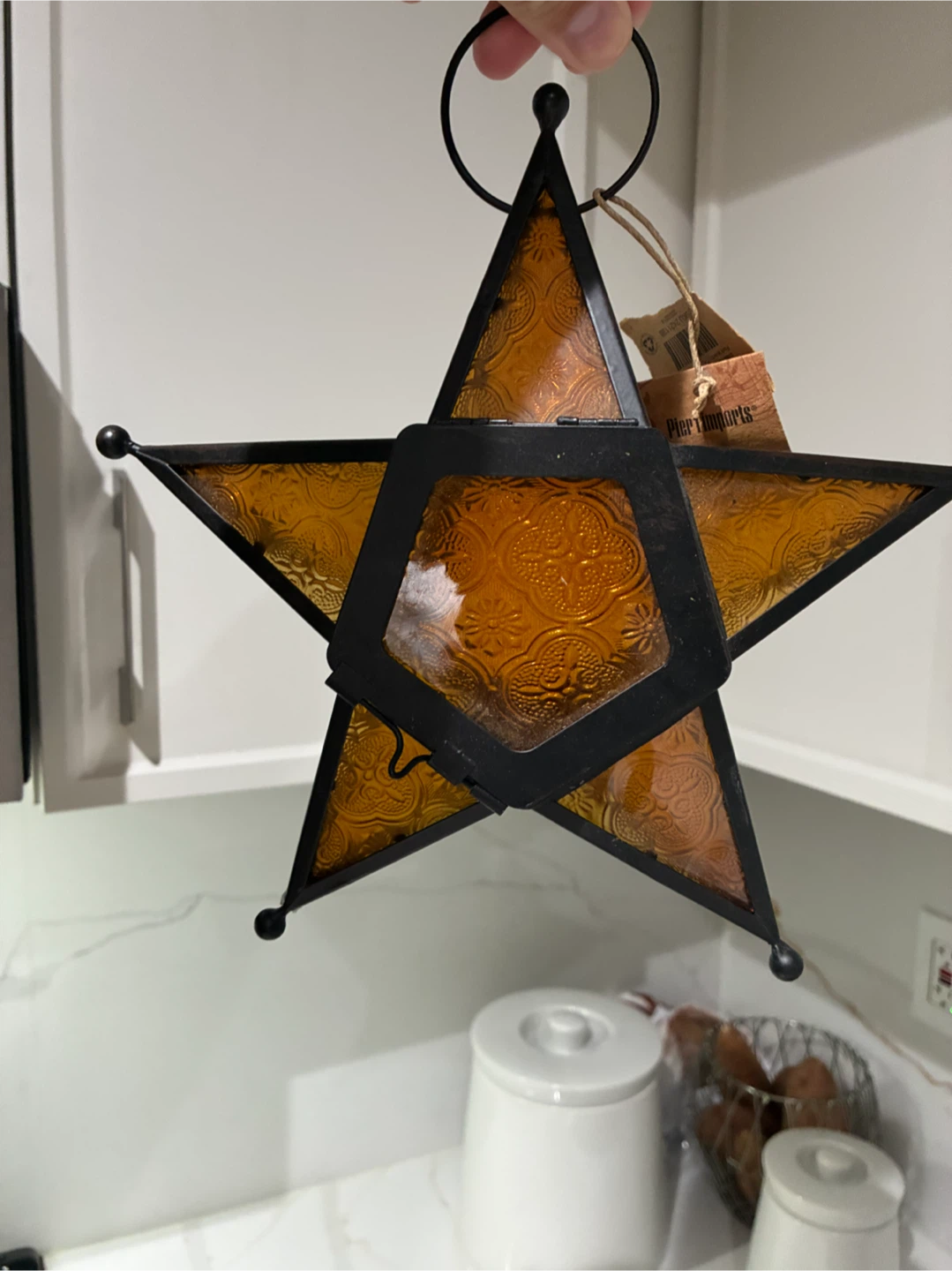 Pier 1 Imports Star-Shaped Hanging Tealight Lantern