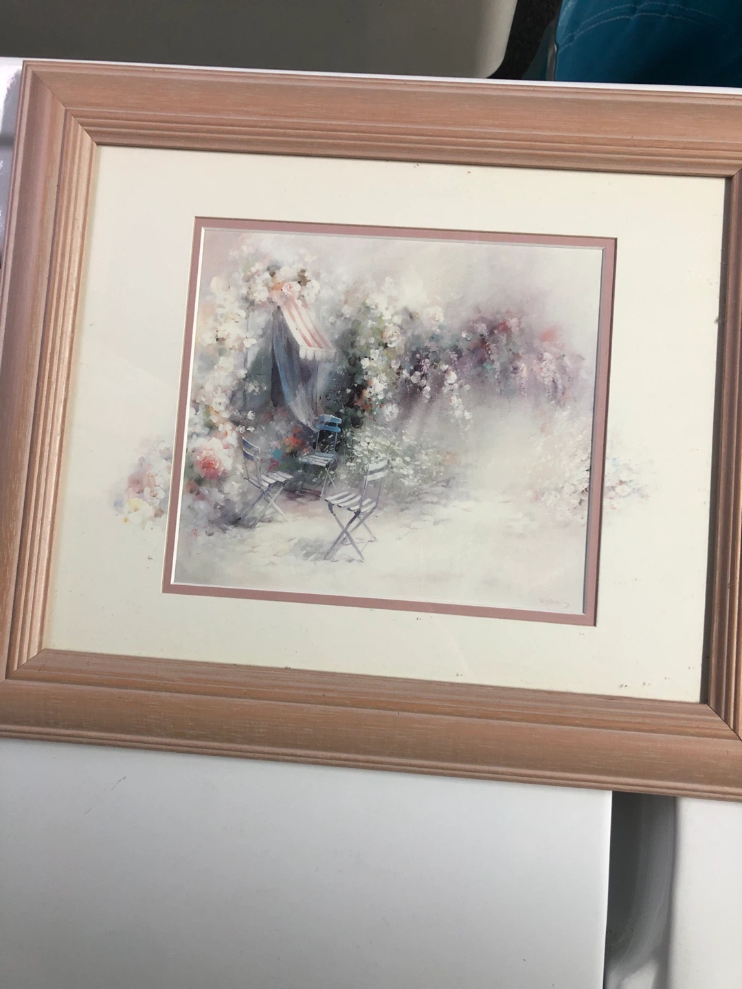 Framed Garden Scene Print