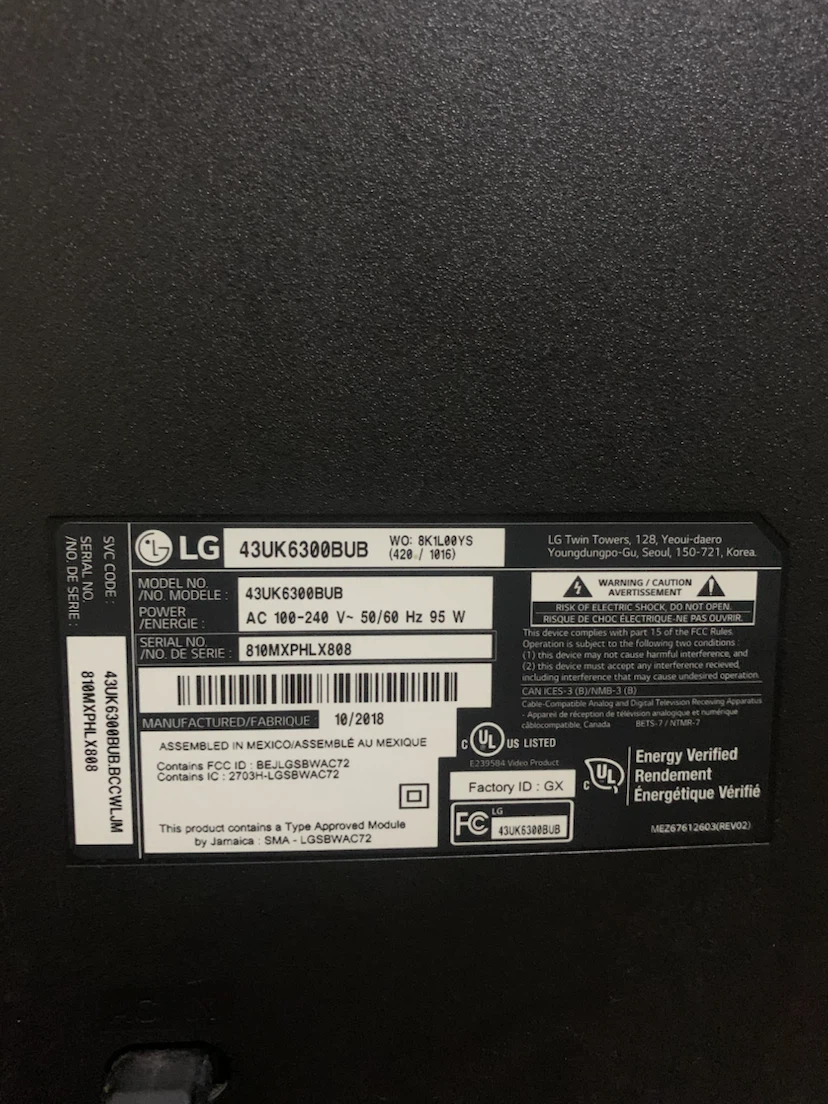 LG 43” 4K UHD Smart TV + Remote – Fully Working - photo 4