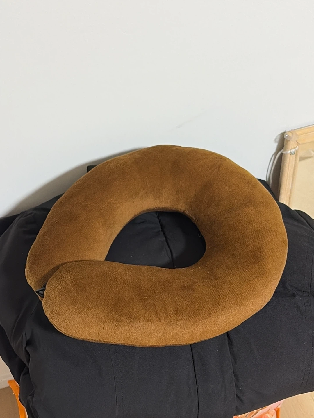 Brown U-Shaped Travel Neck Pillow