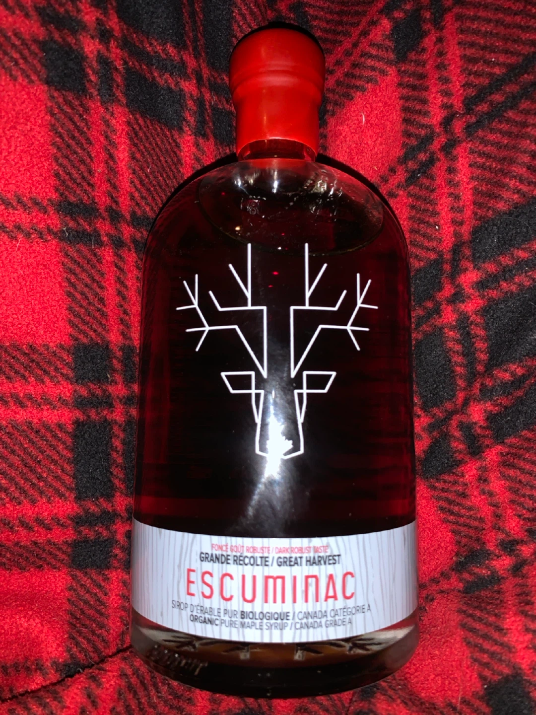 Escuminac ORGANIC Great Harvest Maple Syrup.