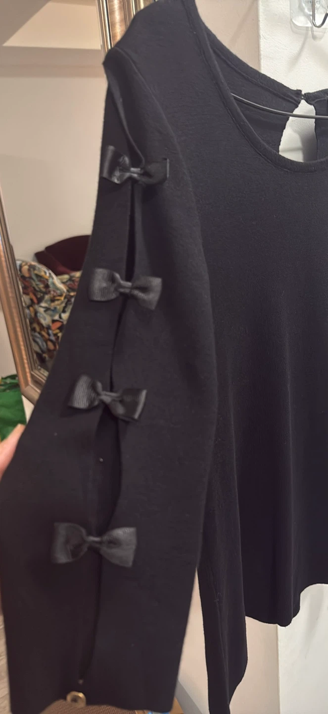Jones New York Black Bow Detail Top - photo 2