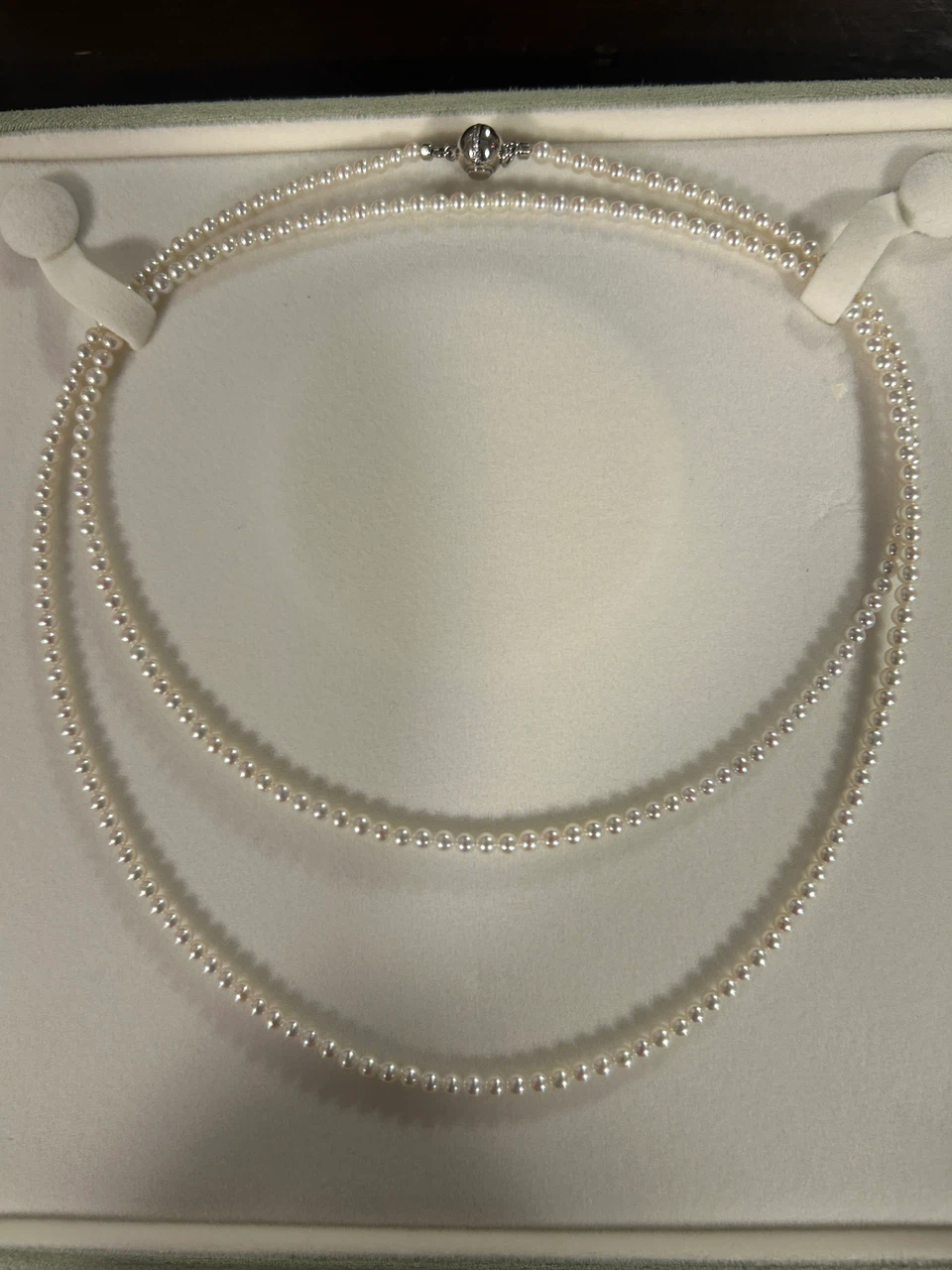 Elegant Aurora Double-Strand Pearl Necklace - photo 2