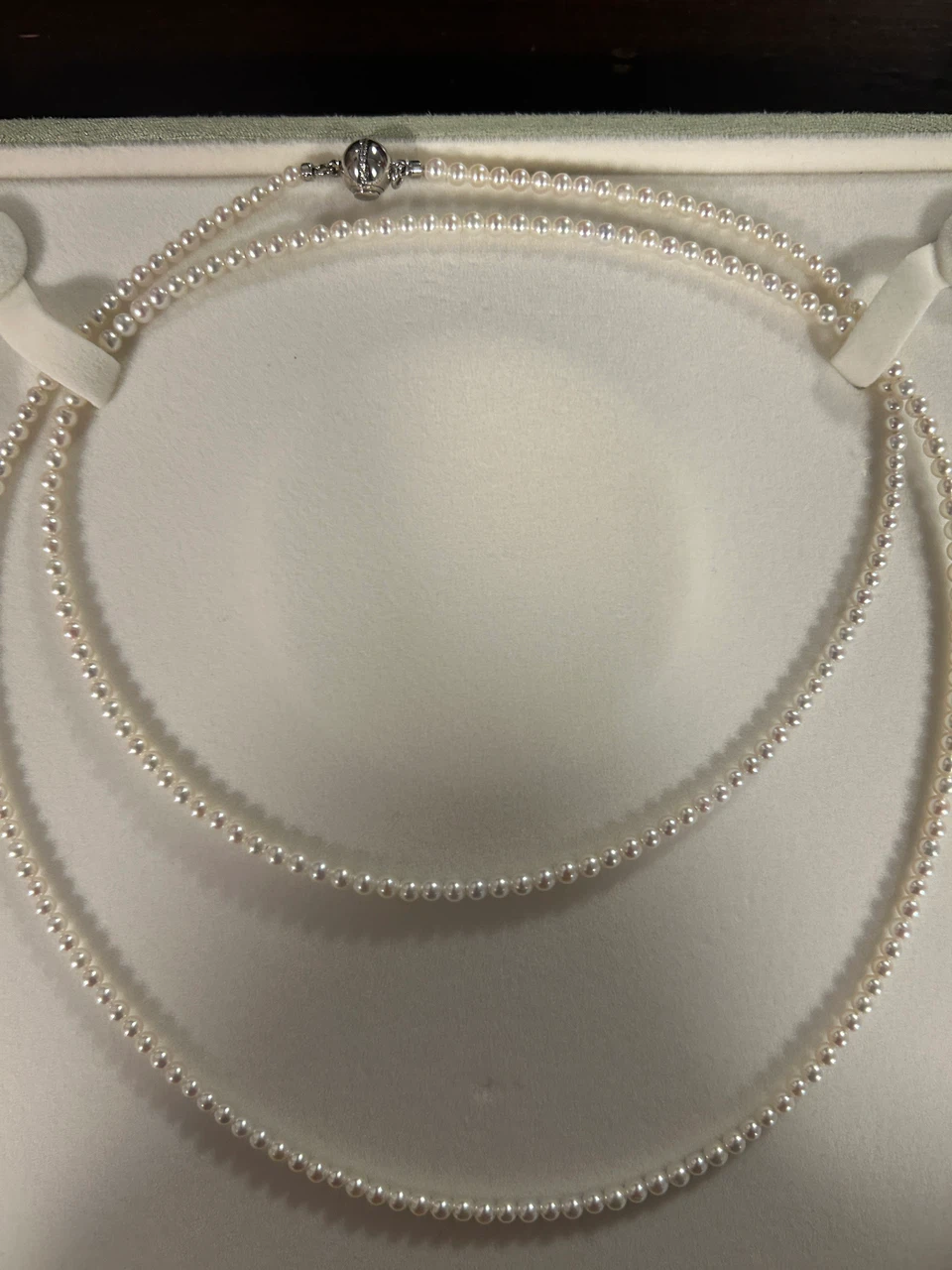 Elegant Aurora Double-Strand Pearl Necklace - photo 3