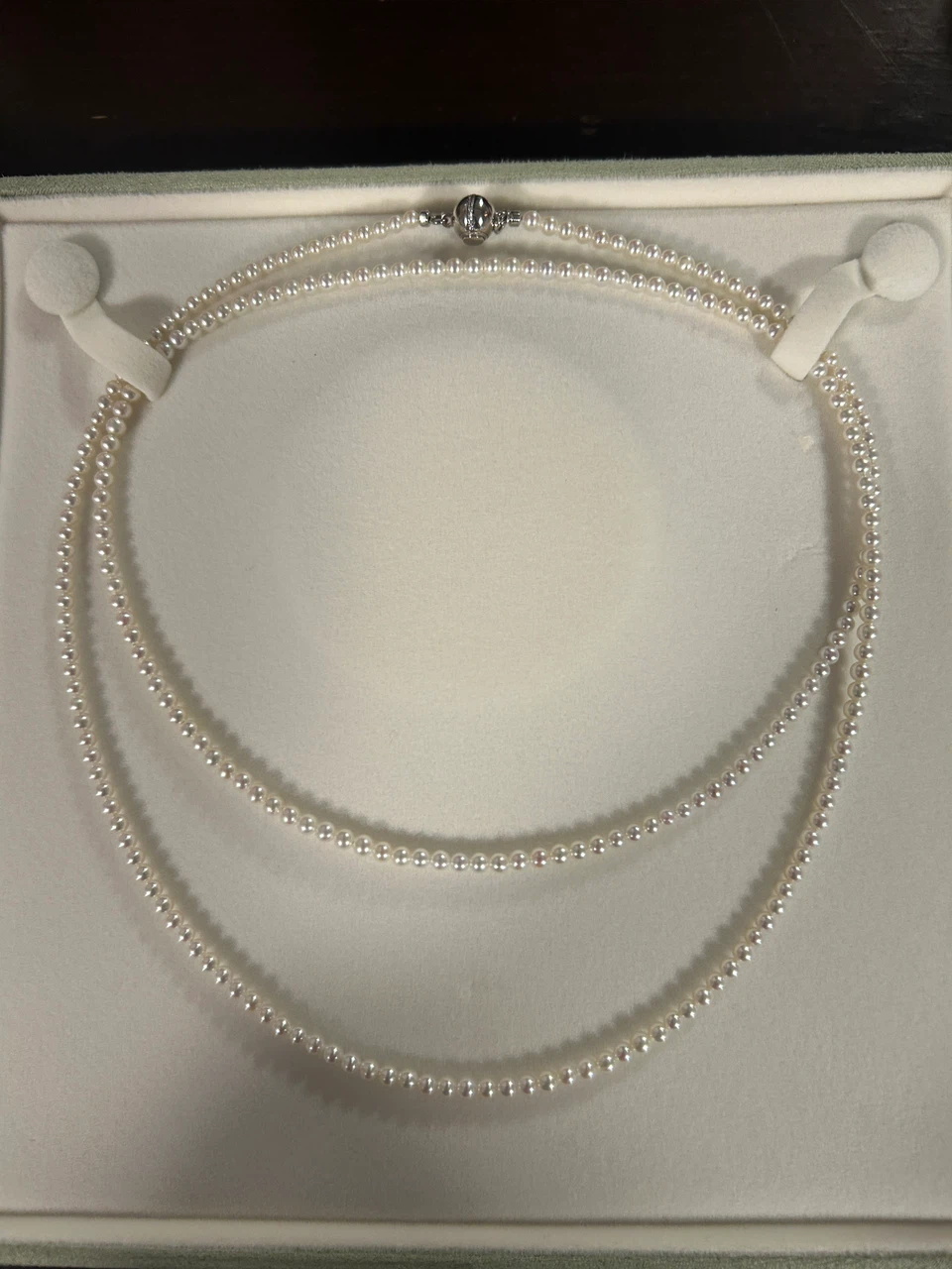 Elegant Aurora Double-Strand Pearl Necklace - photo 4