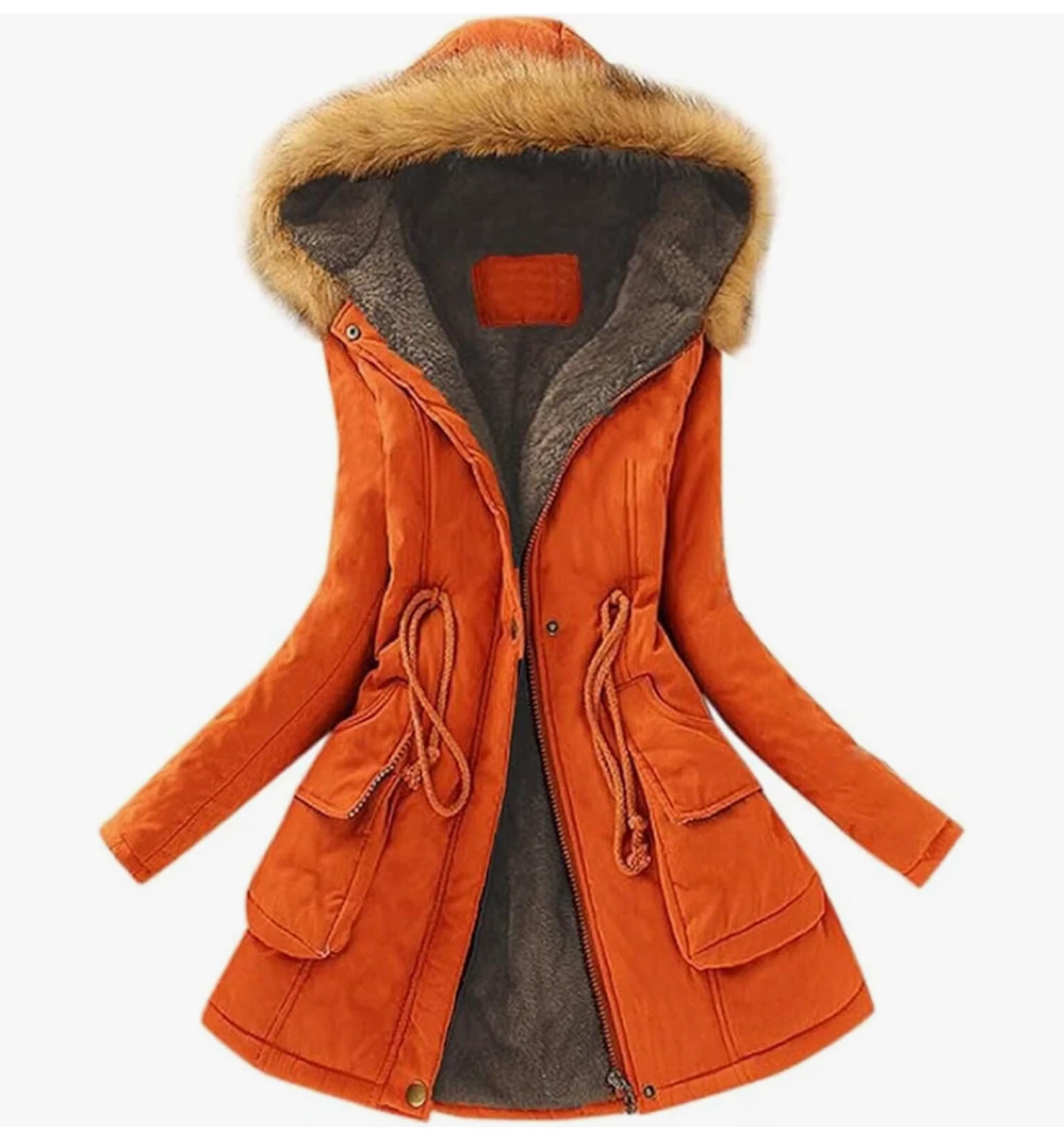 Lausiuoe Women's Faux Fur Lined Winter Jacket