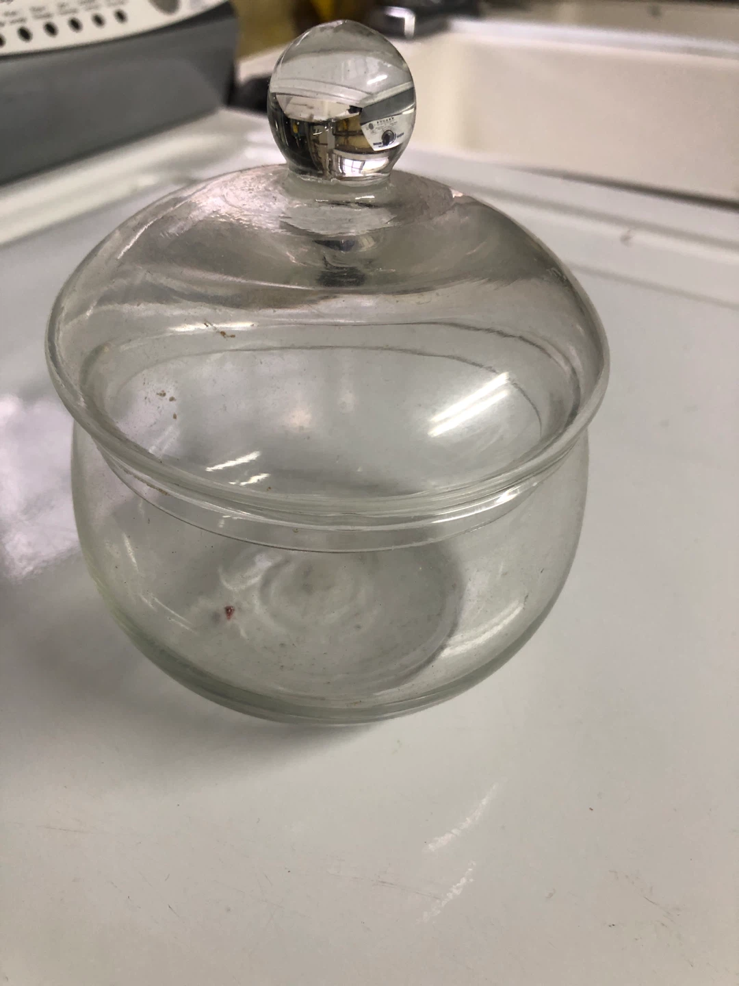 Small Glass Jar with Lid - photo 2
