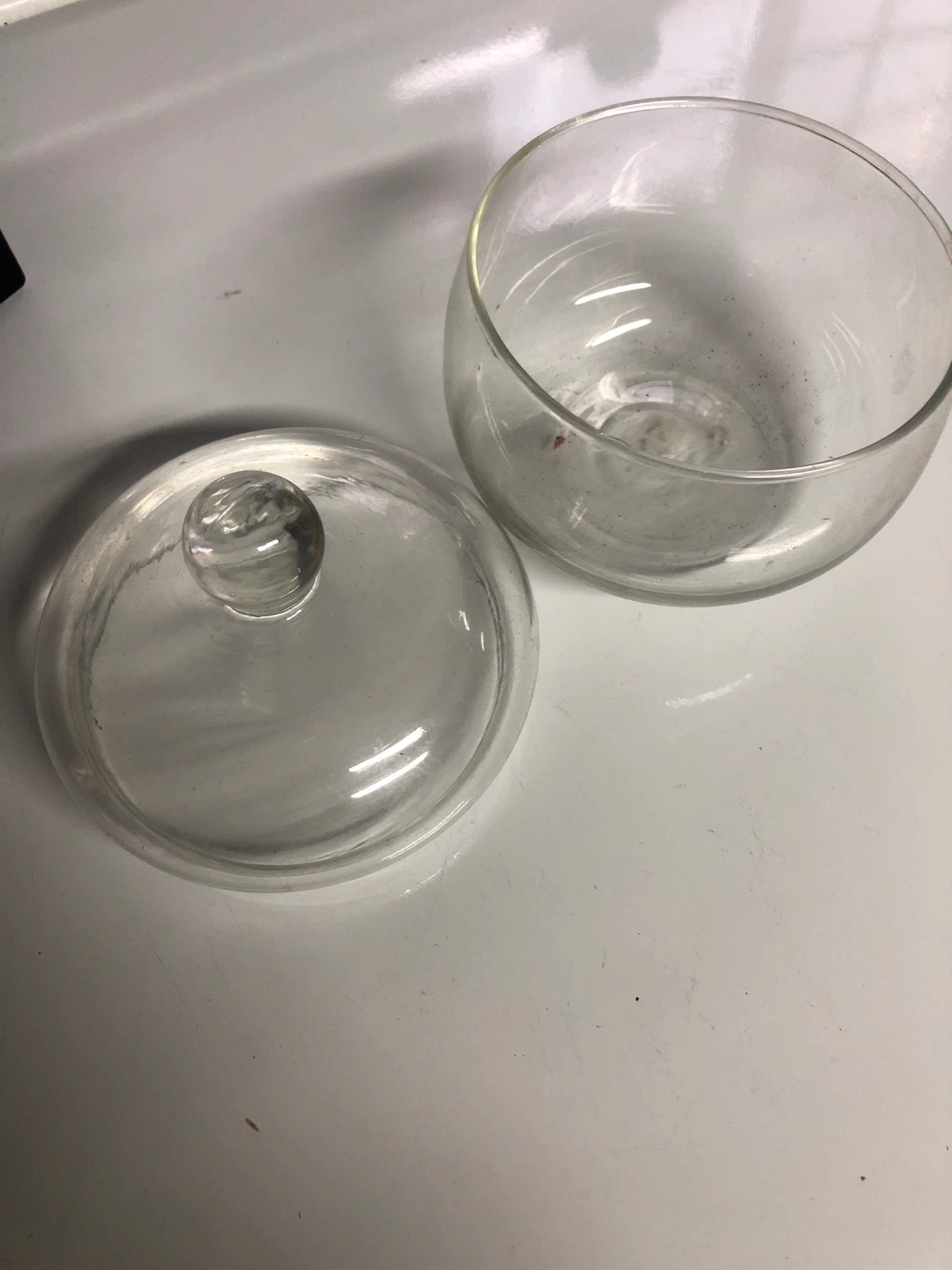 Small Glass Jar with Lid - photo 3