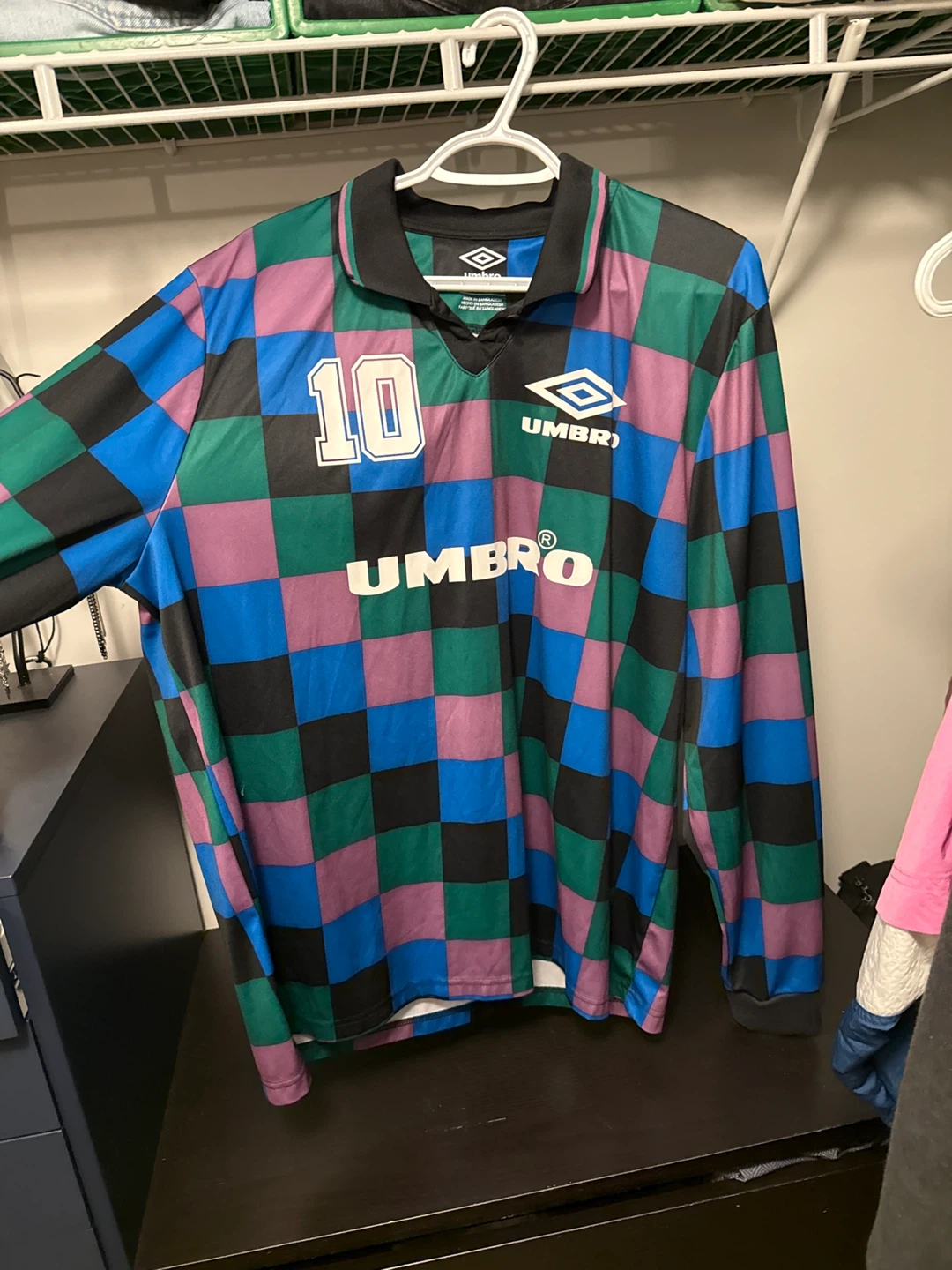 Umbro Checkered Long Sleeve Jersey