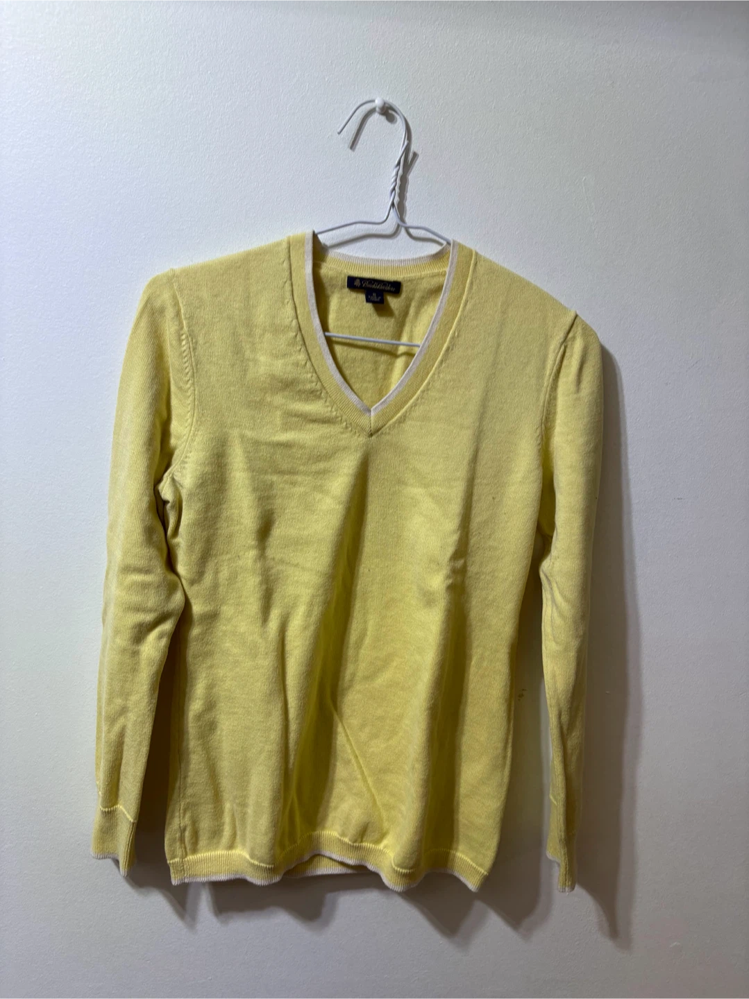 No flaws…Yellow V-Neck Sweater
