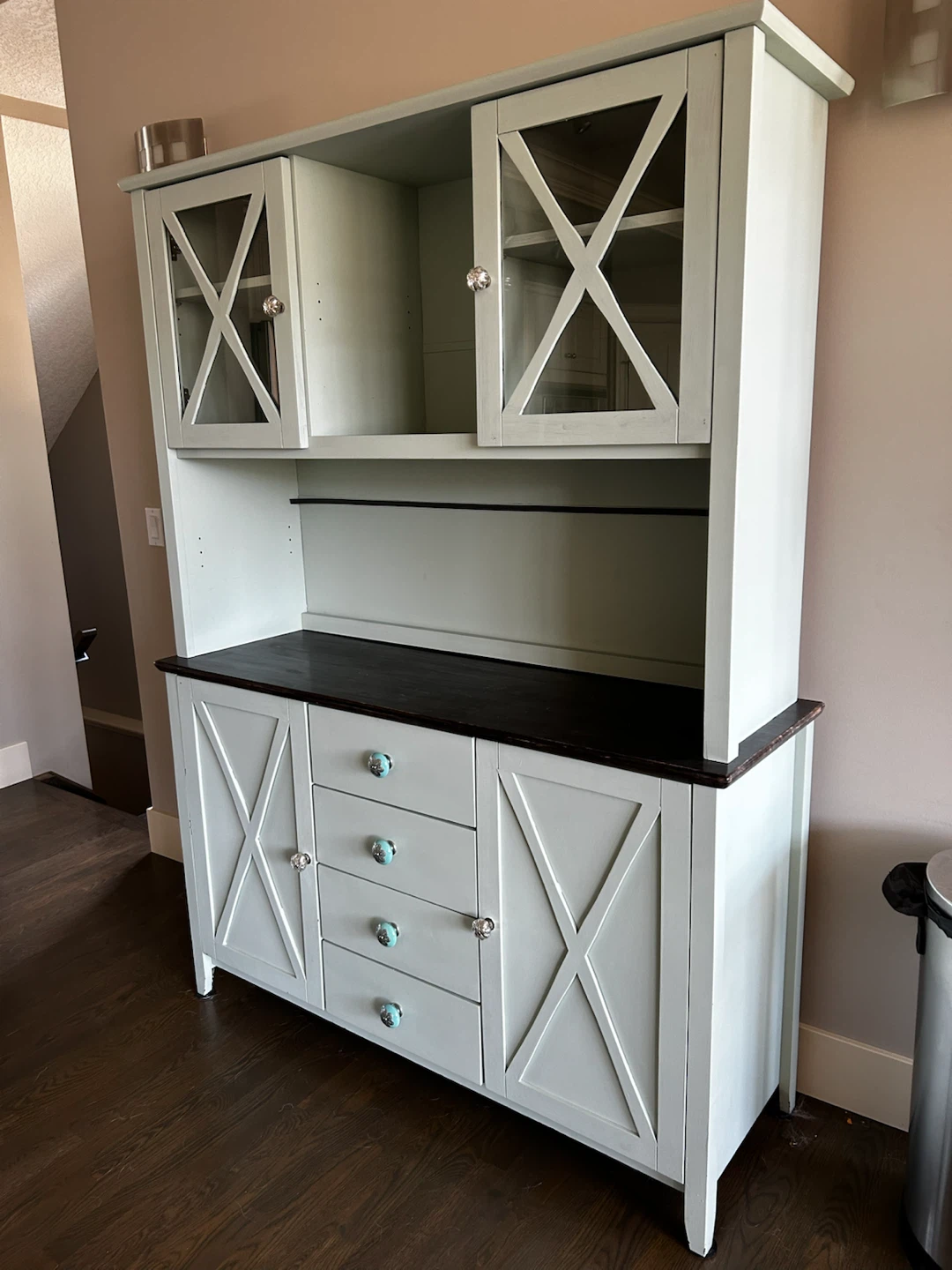 Robin’s Egg Blue Hutch with Drawers and Cupboards - photo 2