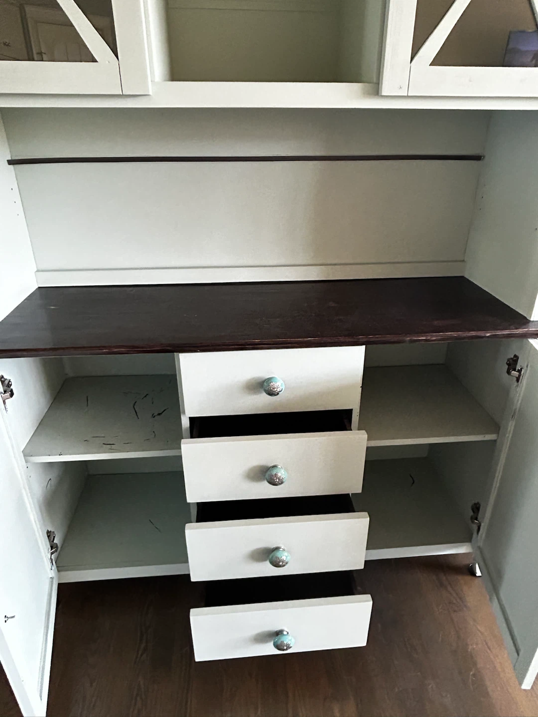 Robin’s Egg Blue Hutch with Drawers and Cupboards - photo 3