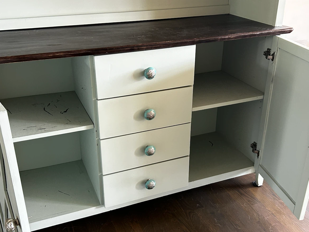 Robin’s Egg Blue Hutch with Drawers and Cupboards - photo 4