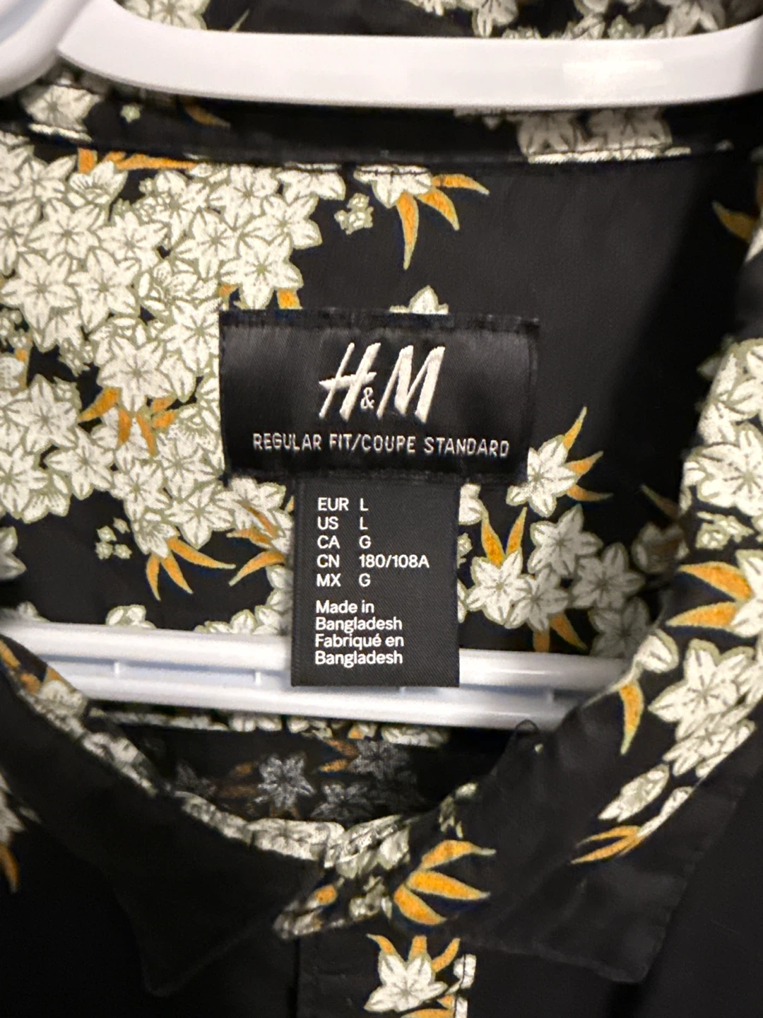 H&M Floral Regular Fit Long Sleeve Shirt - photo 3