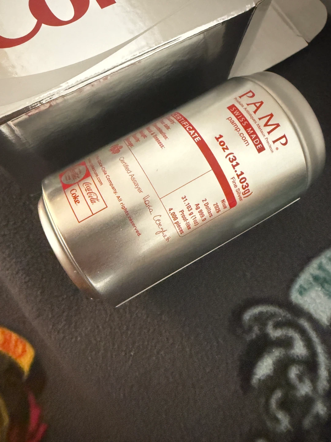 Ultra Rare 🔥PAMP Suisse Diet Coke 1oz Fine Silver Coin - photo 4