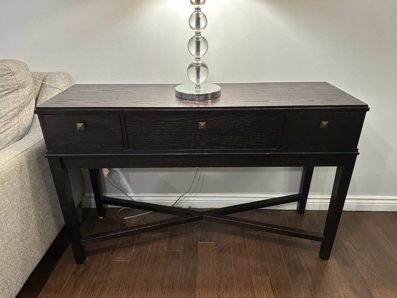 Dark Wood Console Table - photo 2