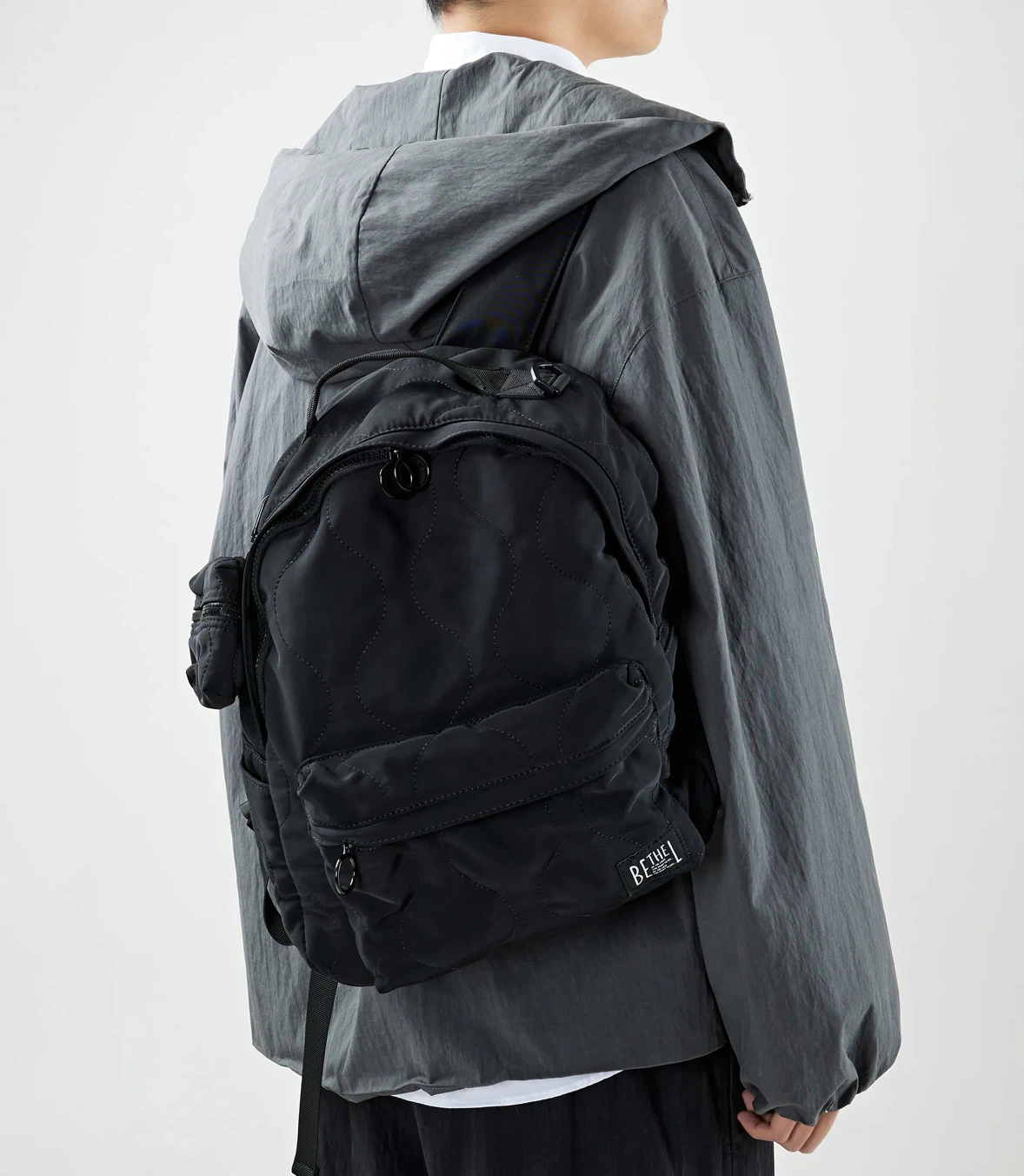 Bethel Black Quilted Backpack