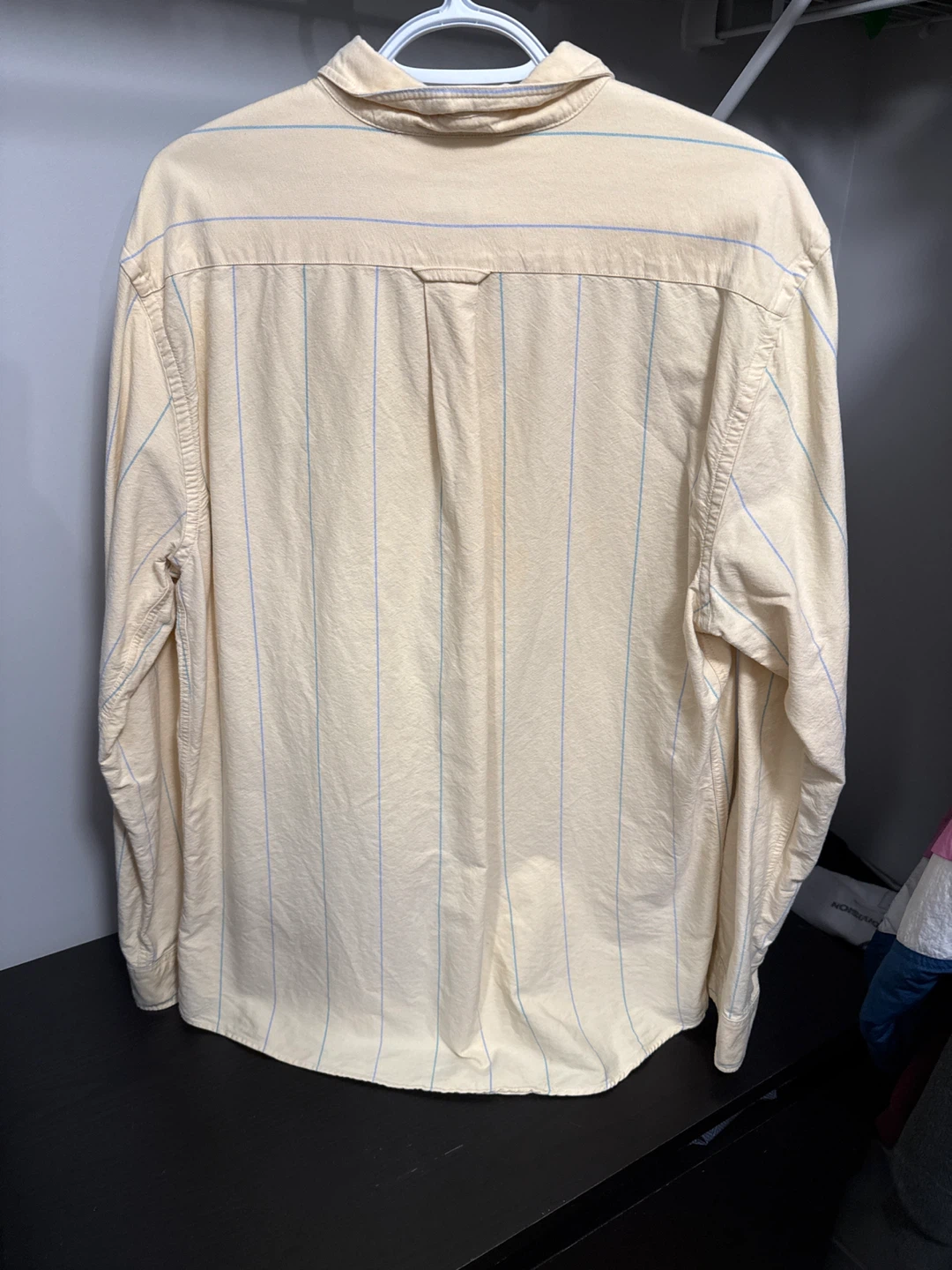 Zara Men's Yellow Striped Long Sleeve Shirt XL - photo 2