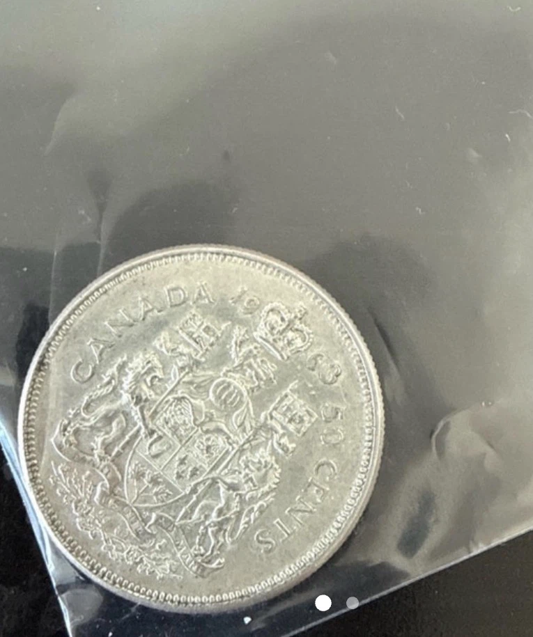 1963 Canadian 50 Cent Coin - photo 2