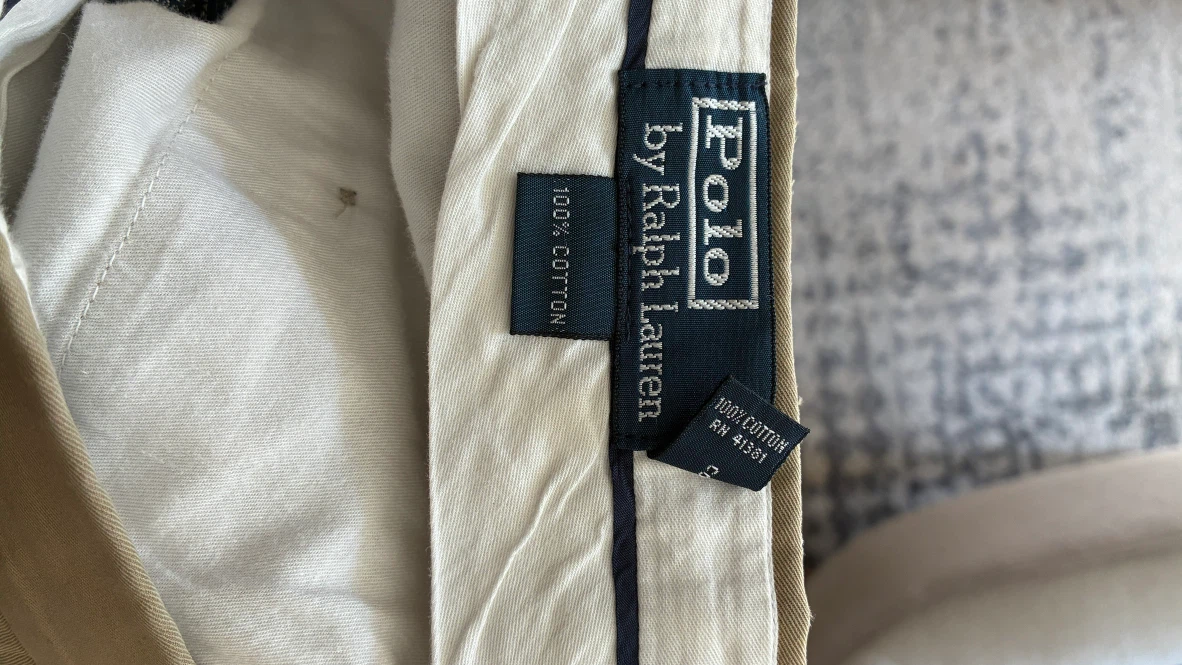 Vintage Polo Ralph Lauren 100% Cotton Chino Pants 36x30 - photo 2