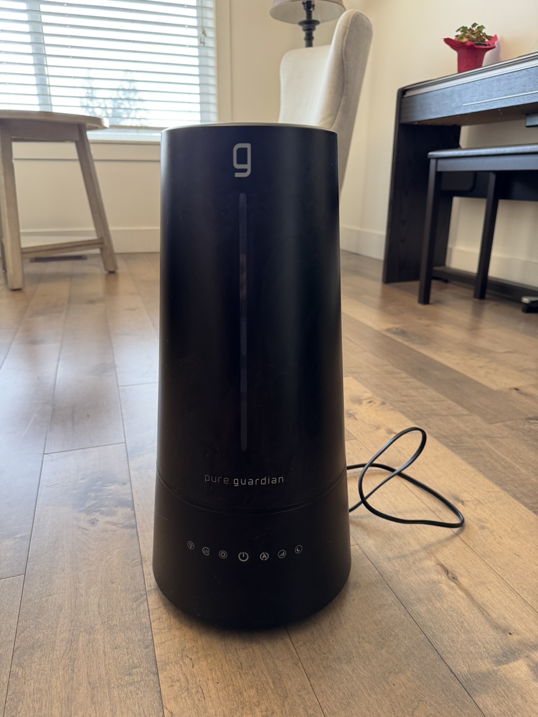 PureGuardian Black Tower Humidifier