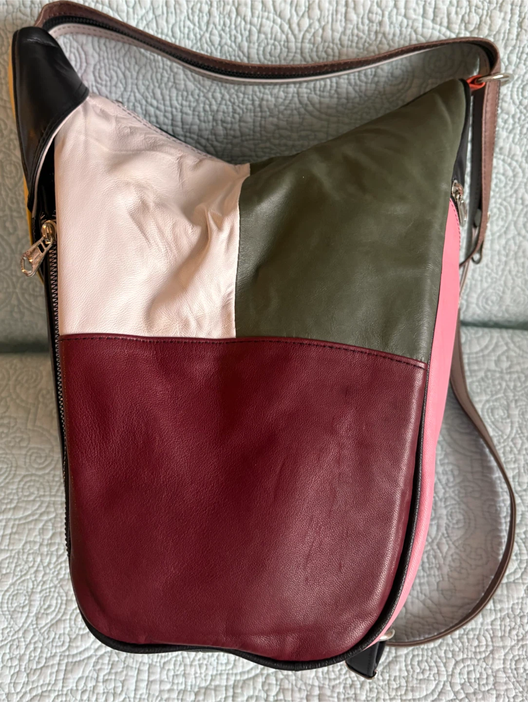 NWOT Leather Multi-Colour Bag - photo 4