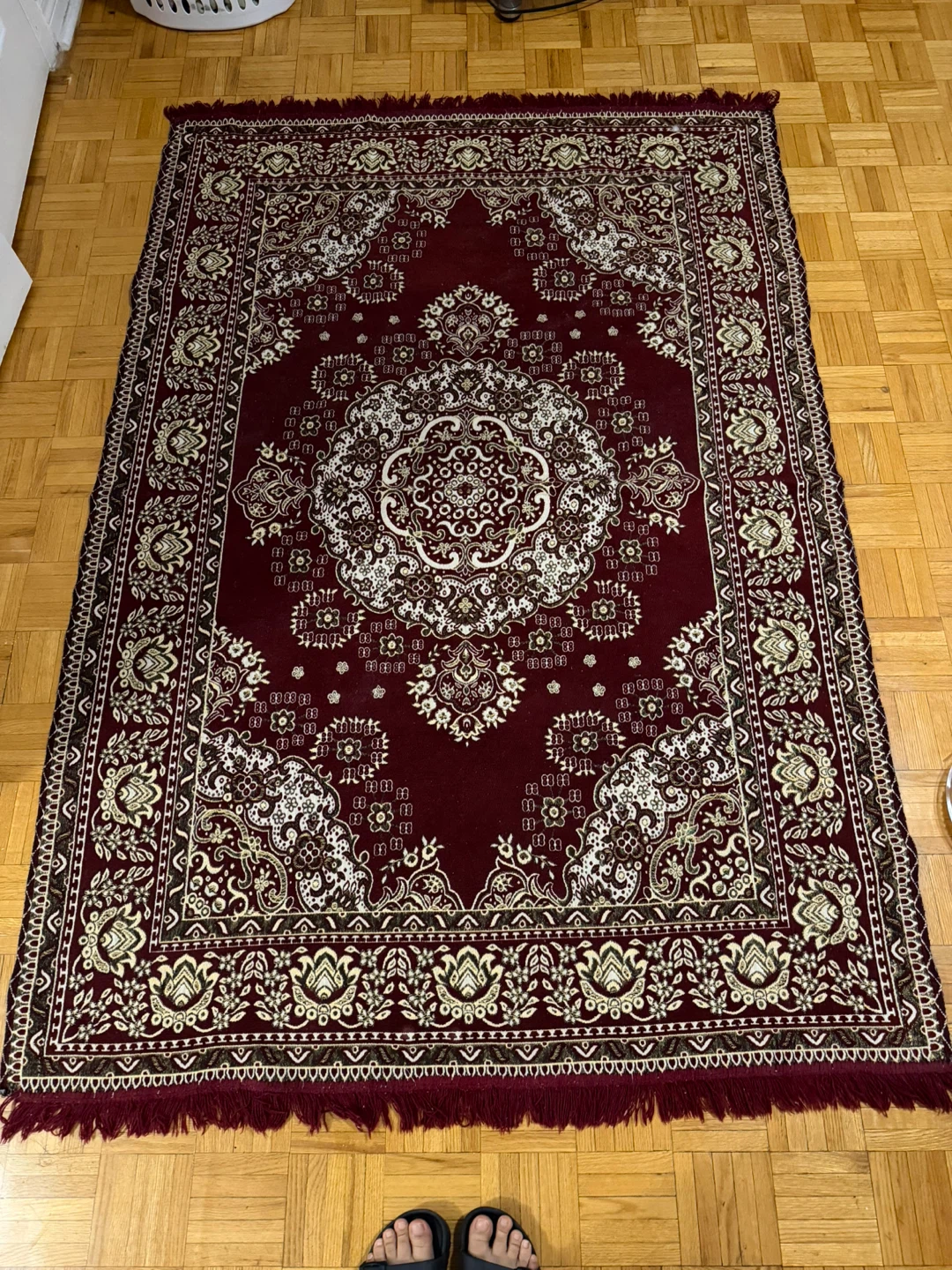 Big Red Oriental-Style Area Rug