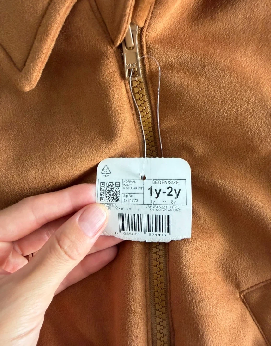 LC Waikiki Tan Suede-Look Toddler Jacket - photo 2