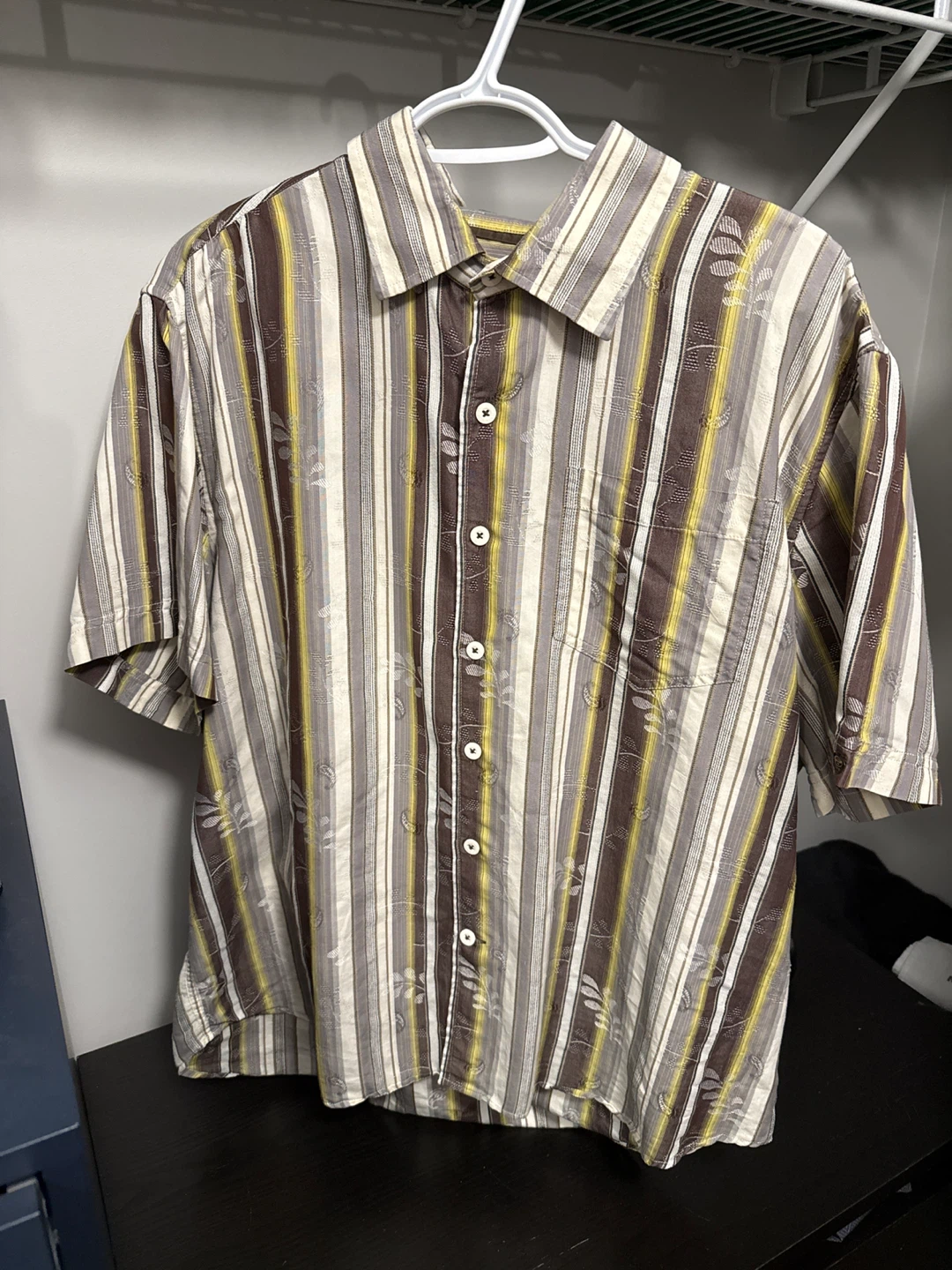Vintage Point Zero Orange Label Striped Shirt