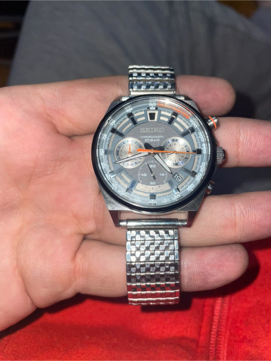 Seiko Chronograph 10BAR TacMeter watch - photo 2