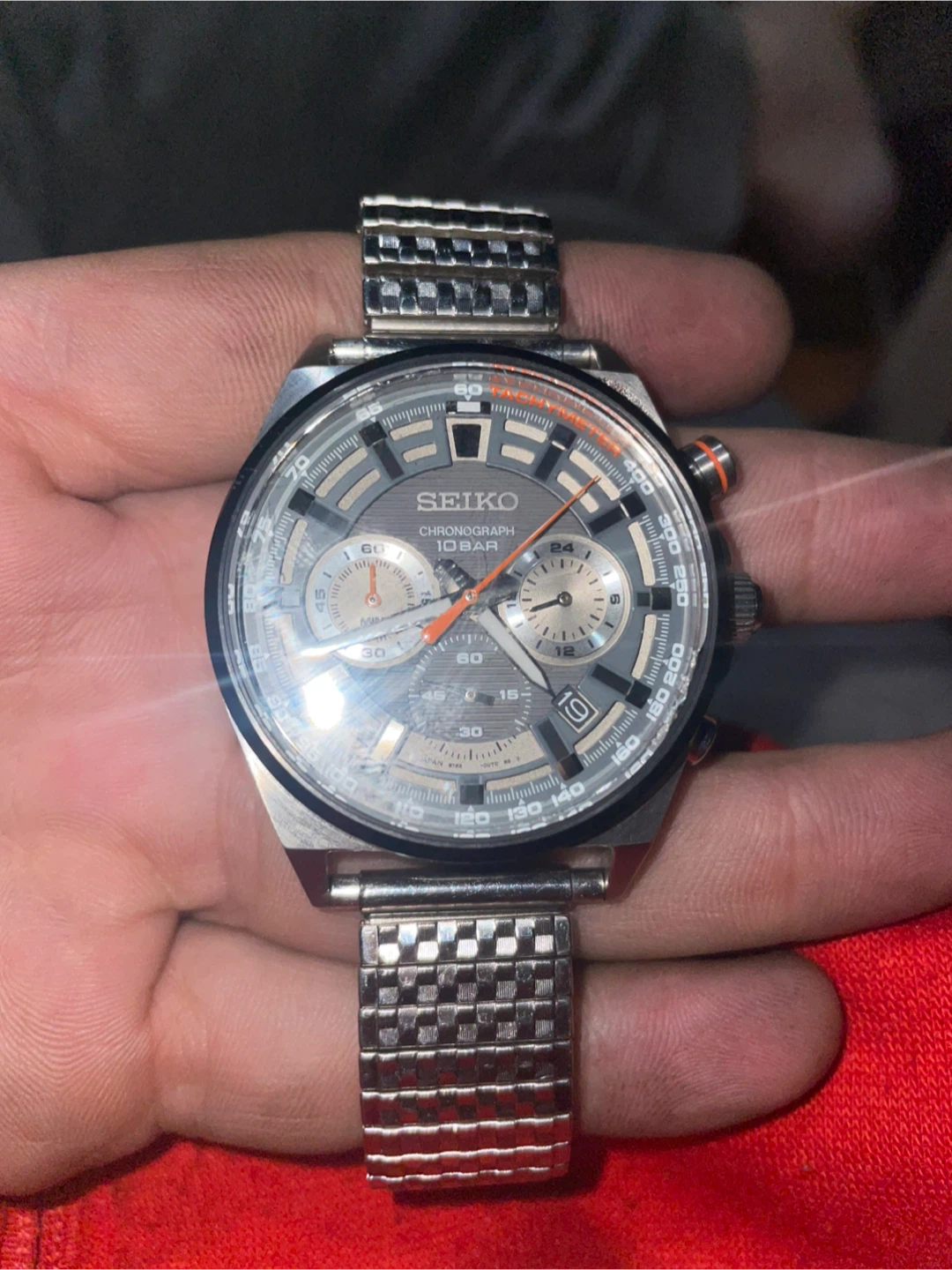Seiko Chronograph 10BAR TacMeter watch - photo 3