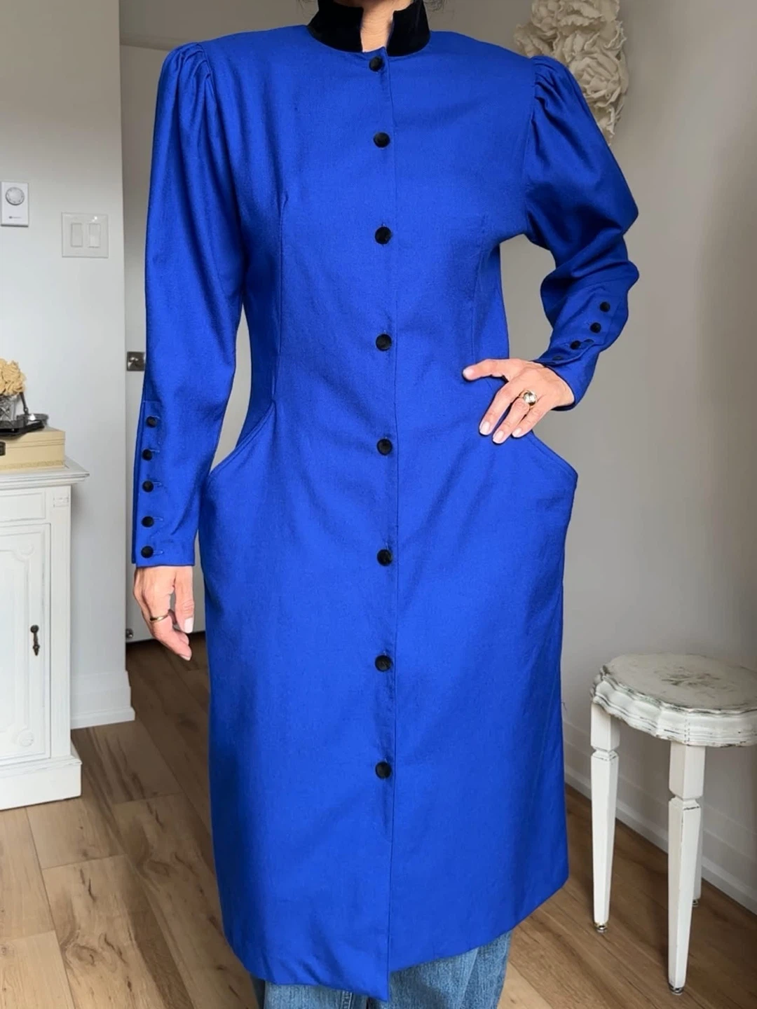 Vintage Judi Fired For Amber Wool Coat Dress