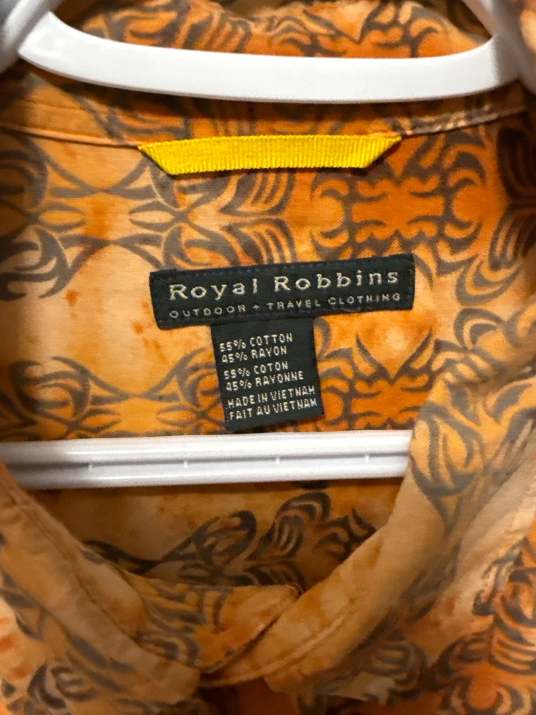 Vintage Royal Robbins Orange Patterned Shirt size XL - photo 3
