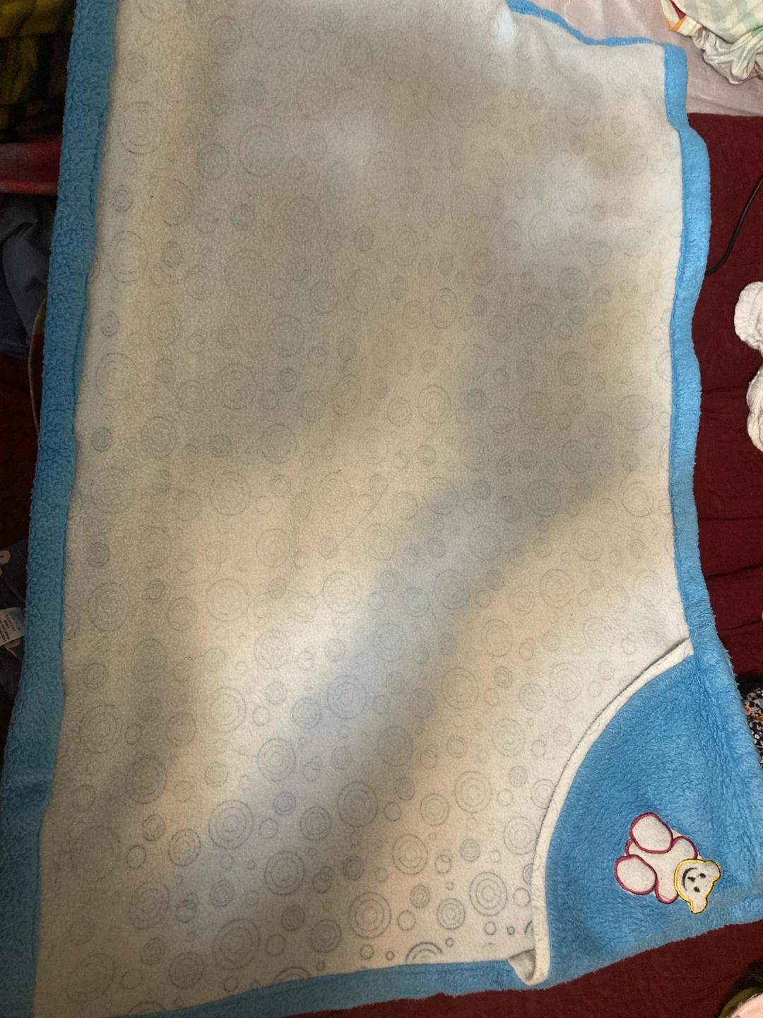 Baby Blanket with Teddy Bear Appliqué