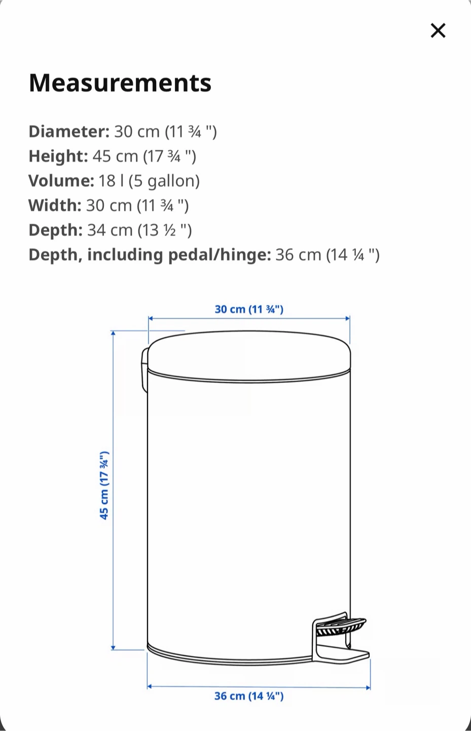 IKEA STENTRAPPA Pedal Bin 18L - photo 3