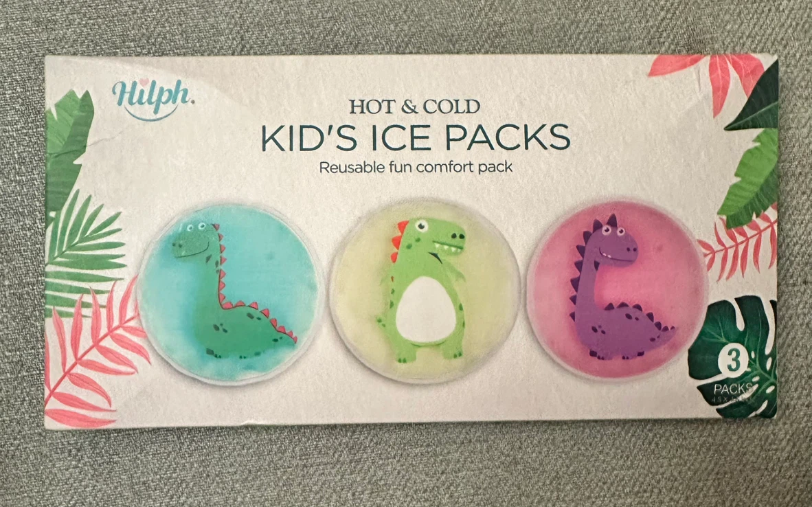 Hilph Dinosaur Hot & Cold Kids Ice Packs
