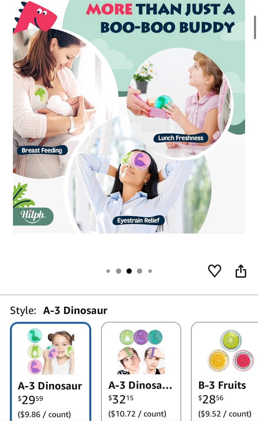 Hilph Dinosaur Hot & Cold Kids Ice Packs - photo 3