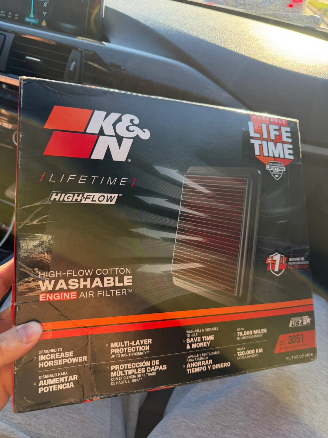 K&N B58 High-Flow Air Filter - photo 3