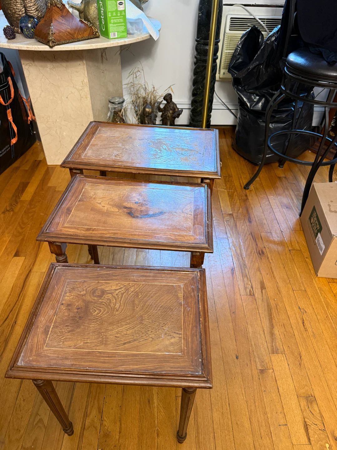 Vintage Wooden Nesting Tables, Set of 3 - photo 2