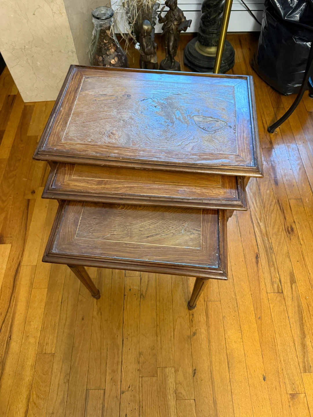 Vintage Wooden Nesting Tables, Set of 3 - photo 4