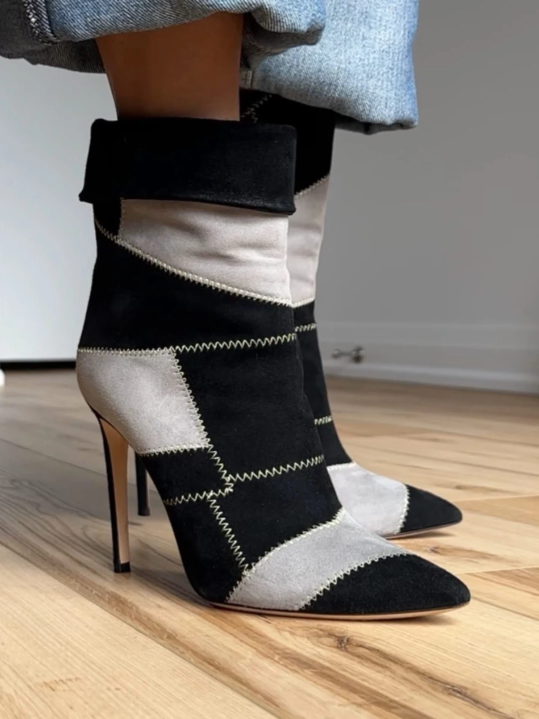 Casadei Luxury Designer Suede Booties